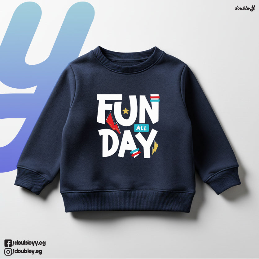 "FunDay" Mini Crewneck 100% Cotton