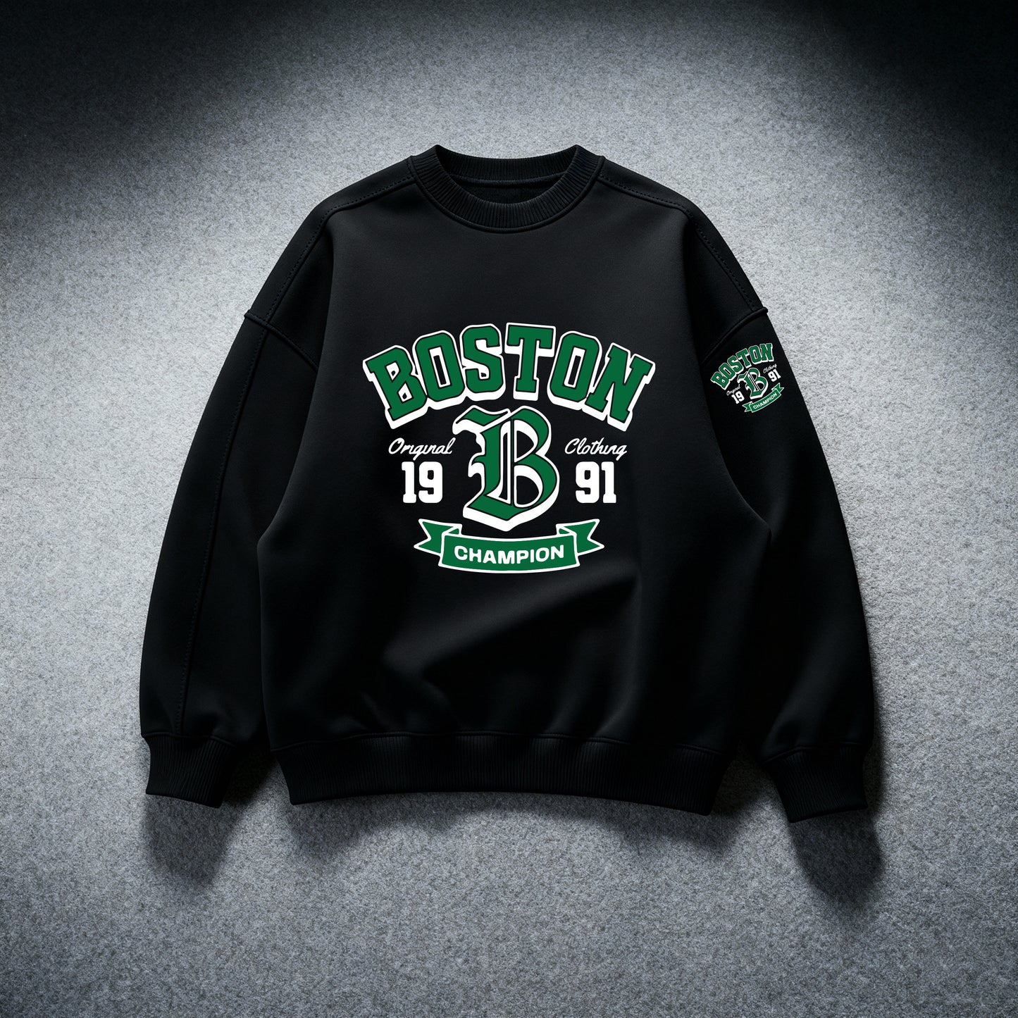 Red "Boston" Premium Oversized Crewneck
