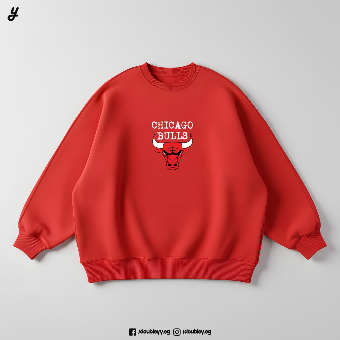 Red "Chicago" Premium Oversized Crewneck