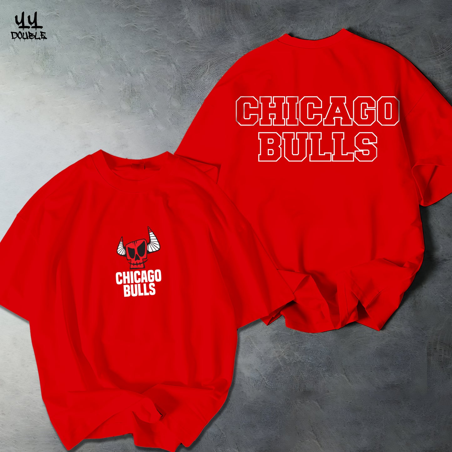 SKULL CHICAGO OVERSIZED T-SHIRT