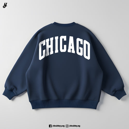 Navy "Chicago" Premium Oversized Crewneck