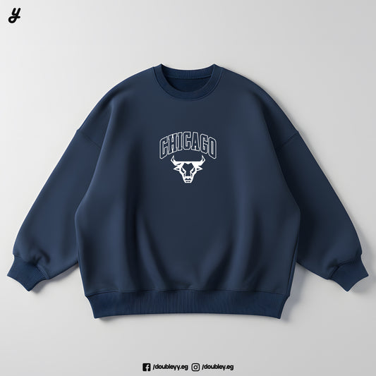 Navy "Chicago" Premium Oversized Crewneck