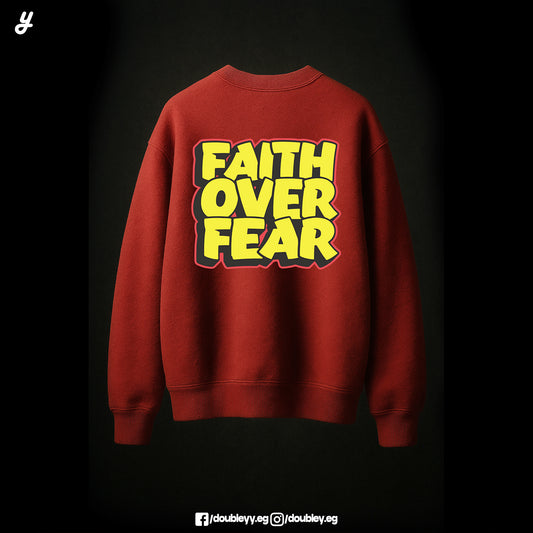 "FaithOverFear" Premium Oversized Crewneck