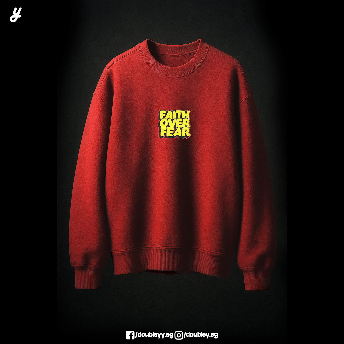 "FaithOverFear" Premium Oversized Crewneck